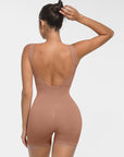 Seamless Sculpting Short Bodysuit with Open Back