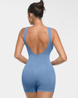 Seamless Sculpting Short Bodysuit with Open Back