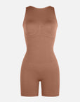 Seamless Sculpting Short Bodysuit with Open Back