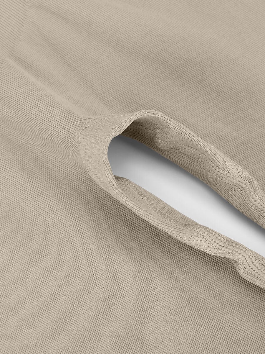 Deep-V Long-Sleeve Seamless Sculpting Jumpsuit