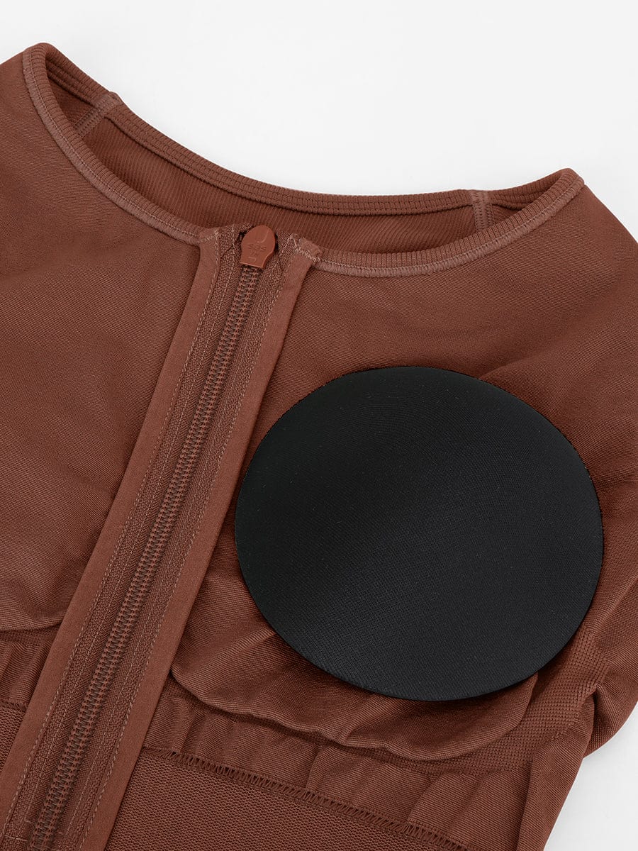 Seamless Sculpting Zip-Front Full-Length Jumpsuit