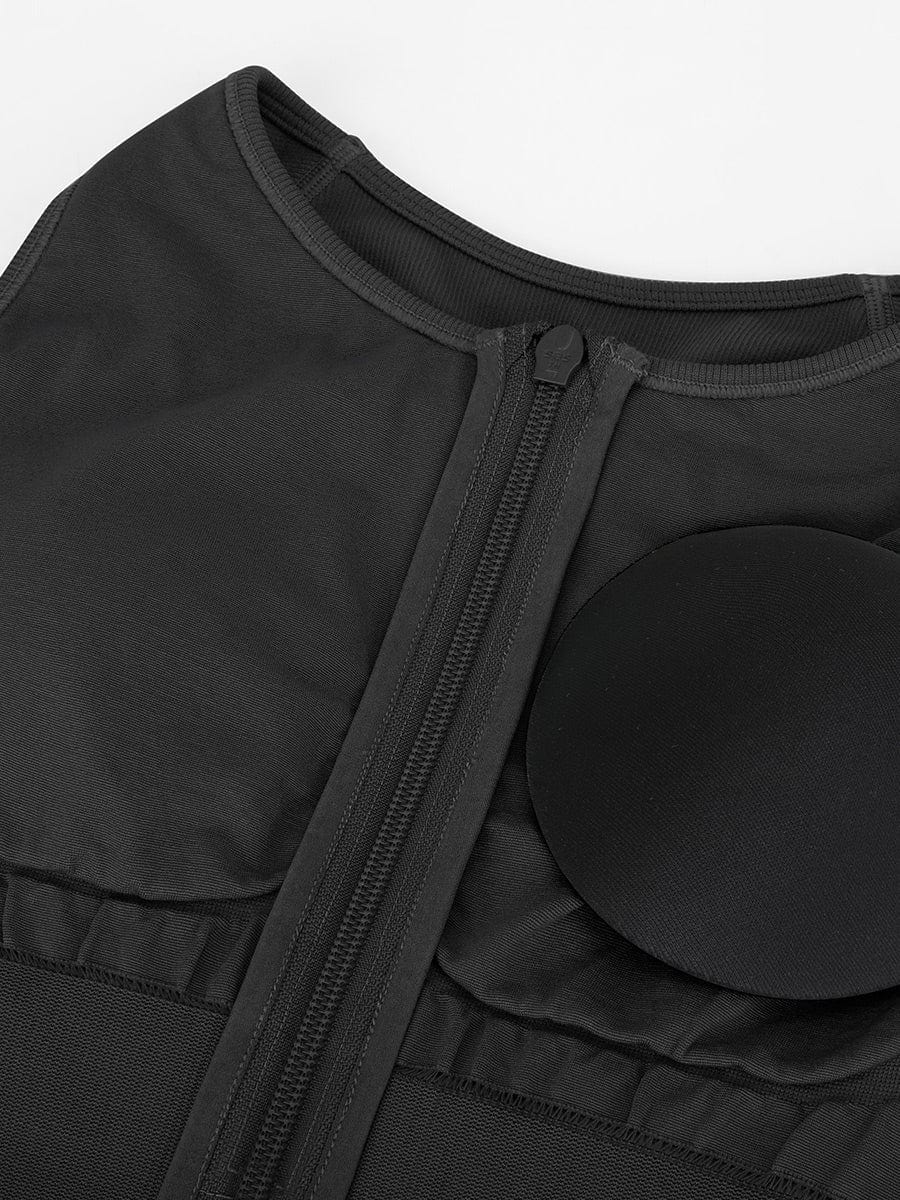 Seamless Sculpting Zip-Front Full-Length Jumpsuit