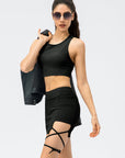 Strappy Cut-Out Seamless Sculpting Mini Skirt