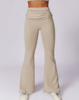 Fold-Over Waist Sculpting Flare Pants