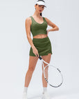 Wrap-Front Sculpting Performance Skort