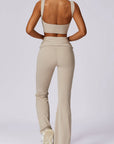Fold-Over Waist Sculpting Flare Pants