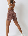 Wash-Effect Seamless Sculpting Biker Shorts