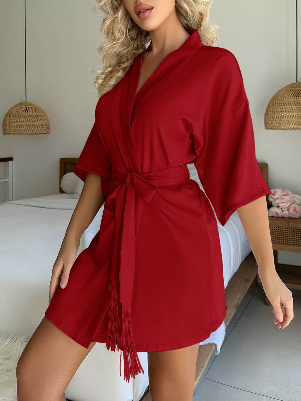 Lounge Luxe Satin Kimono