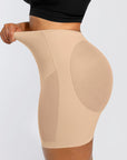 Sheer-Panel Curve-Lifting High-Waist Shapewear Shorts