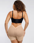 Sheer-Panel Curve-Lifting High-Waist Shapewear Shorts