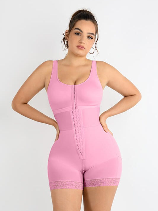 Zip-Front High-Waist Sculpting Shapewear Shorts