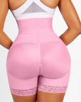 Zip-Front High-Waist Sculpting Shapewear Shorts