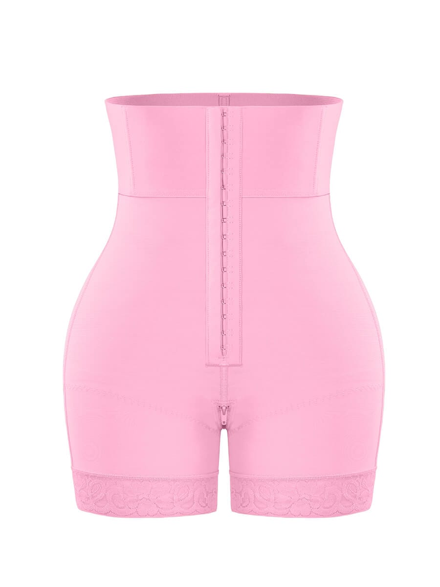 Zip-Front High-Waist Sculpting Shapewear Shorts