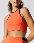 High-Neck Seamless Sculpting Crop Top