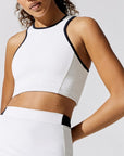High-Neck Seamless Sculpting Crop Top