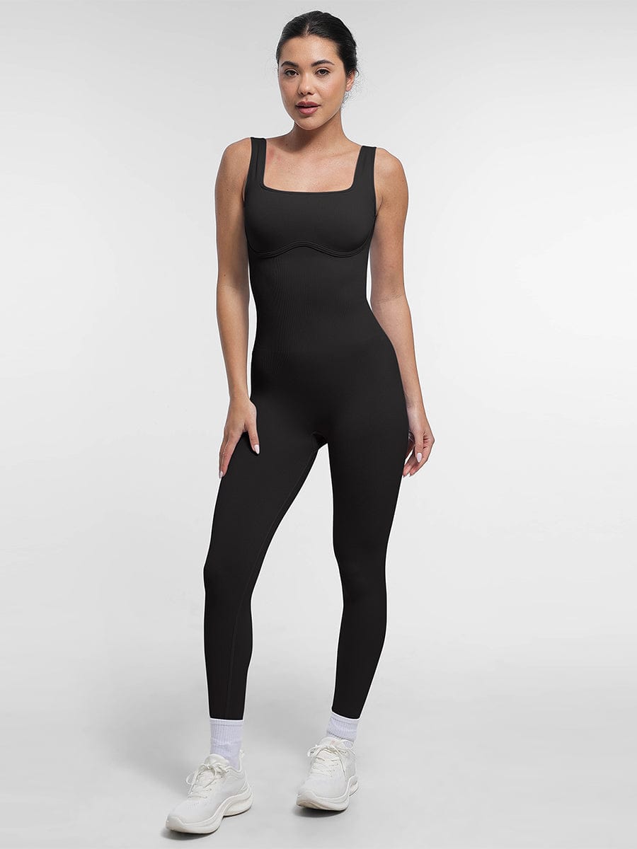 Seamless Sculpting Full-Length Jumpsuit with Scoop Back