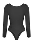 Luna - Long Sleeve Thong Bodysuit – Seamless Shapewear with Bust Support