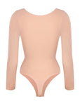 Luna - Long Sleeve Thong Bodysuit – Seamless Shapewear with Bust Support