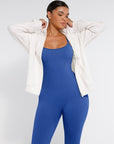 Seamless Sculpting Full-Length Jumpsuit with Adjustable Straps