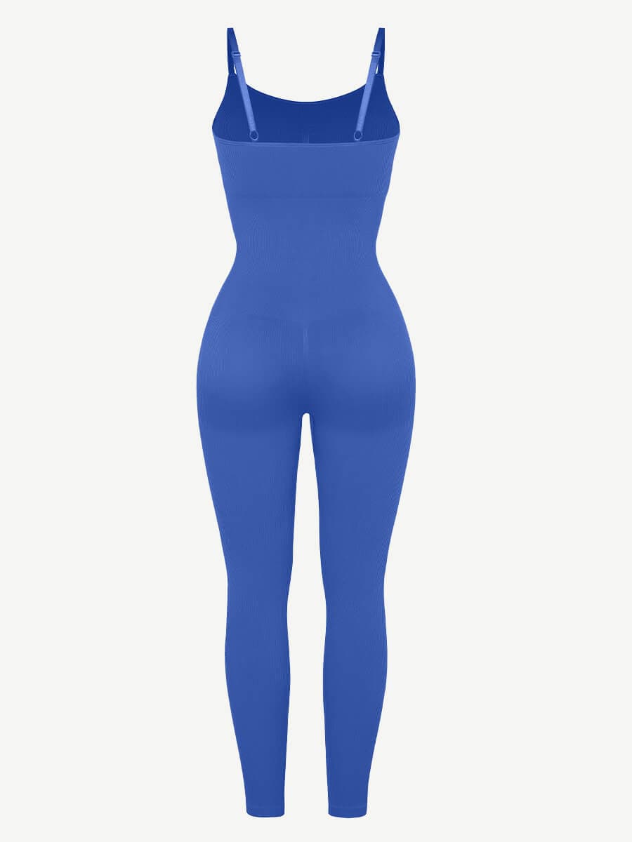 Seamless Sculpting Full-Length Jumpsuit with Adjustable Straps