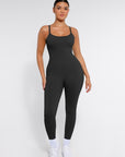 Seamless Sculpting Full-Length Jumpsuit with Adjustable Straps