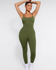 Seamless Sculpting Full-Length Jumpsuit with Adjustable Straps
