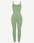 Seamless Sculpting Full-Length Jumpsuit with Adjustable Straps