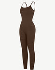 Seamless Sculpting Full-Length Jumpsuit with Adjustable Straps