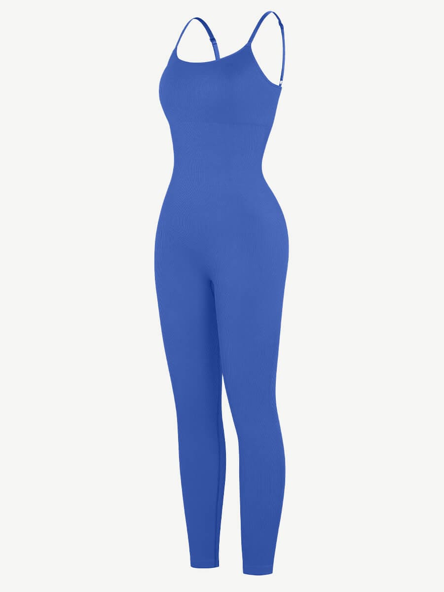 Seamless Sculpting Full-Length Jumpsuit with Adjustable Straps