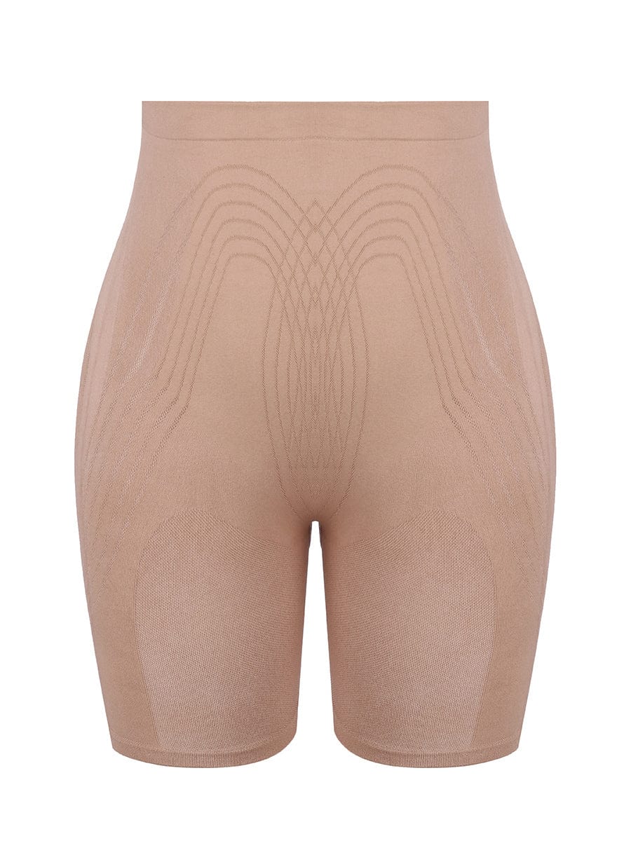 Mesh-Panel Lift Sculpting High-Waist Shapewear Shorts