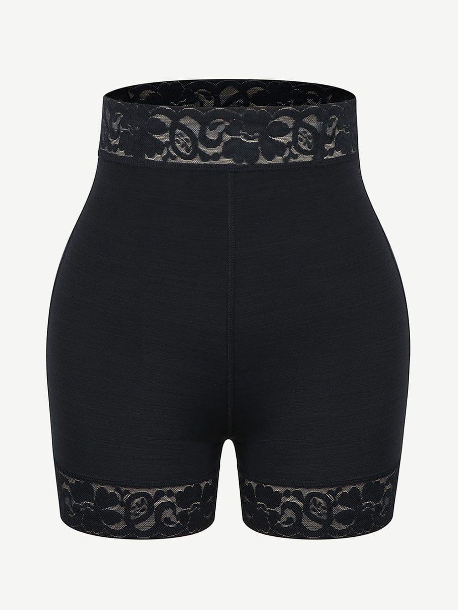 Lace-Trim Lift-Enhancing High-Waist Shapewear Shorts