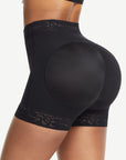 Lace-Trim Lift-Enhancing High-Waist Shapewear Shorts