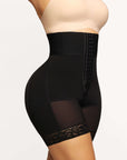 Zip-Front High-Waist Sculpting Shapewear Shorts