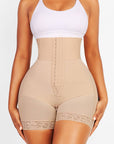 Zip-Front High-Waist Sculpting Shapewear Shorts