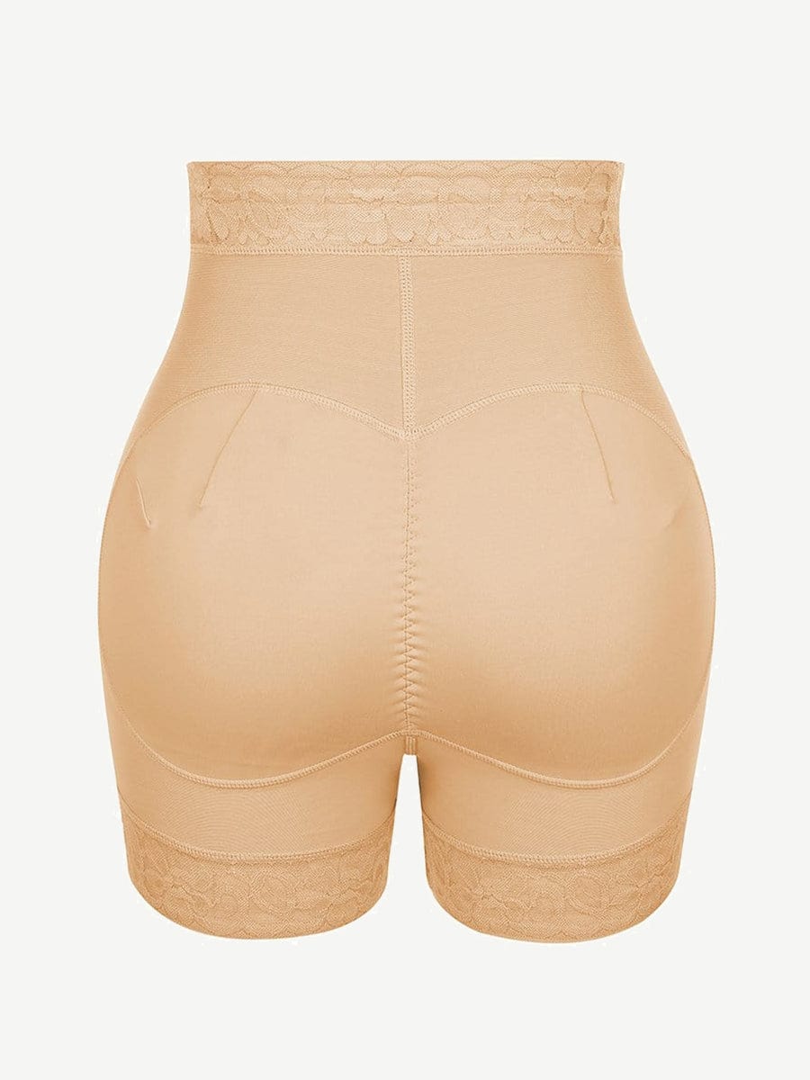 Lace-Trim Lift-Enhancing High-Waist Shapewear Shorts