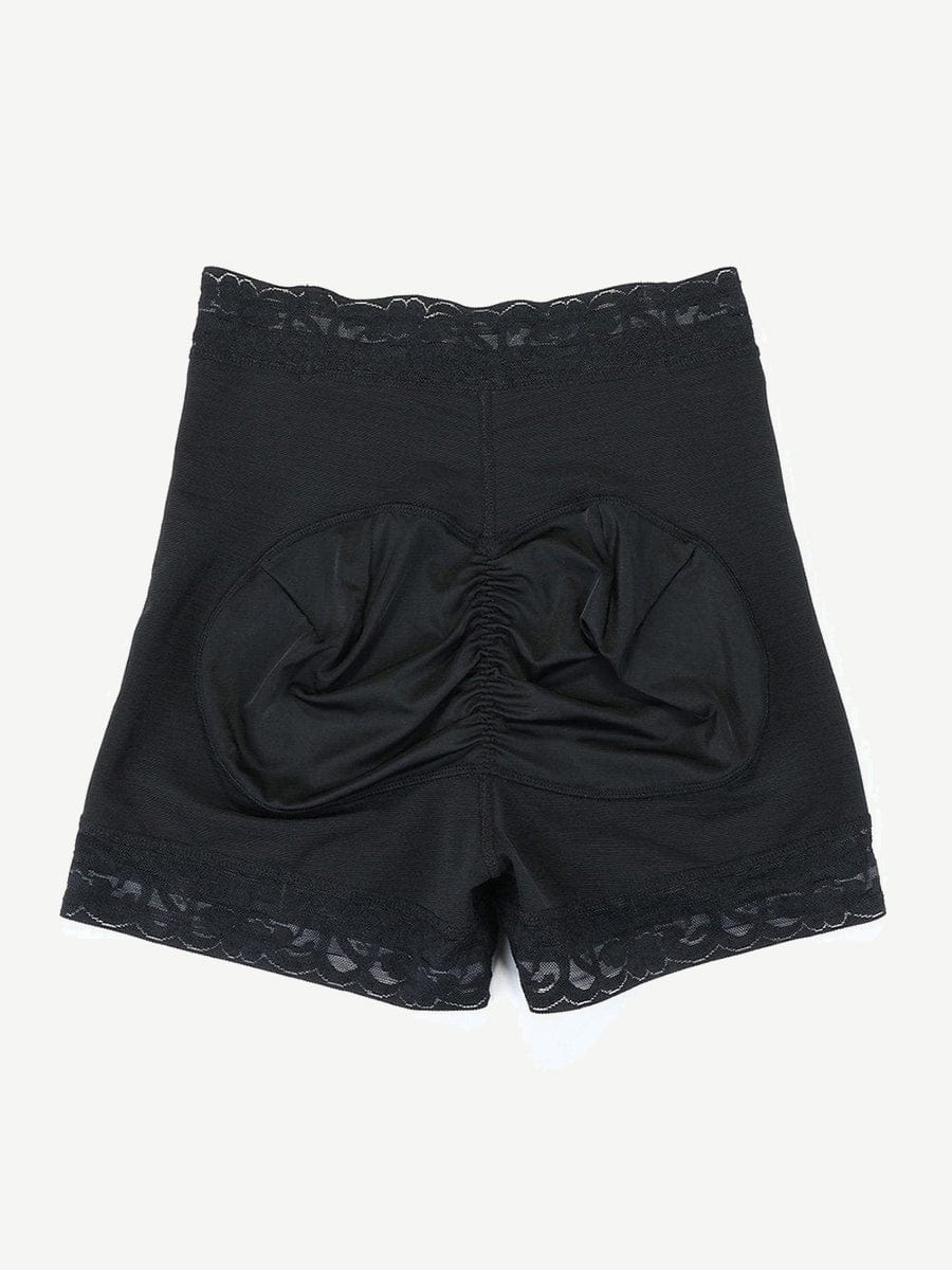 Lace-Trim Lift-Enhancing High-Waist Shapewear Shorts
