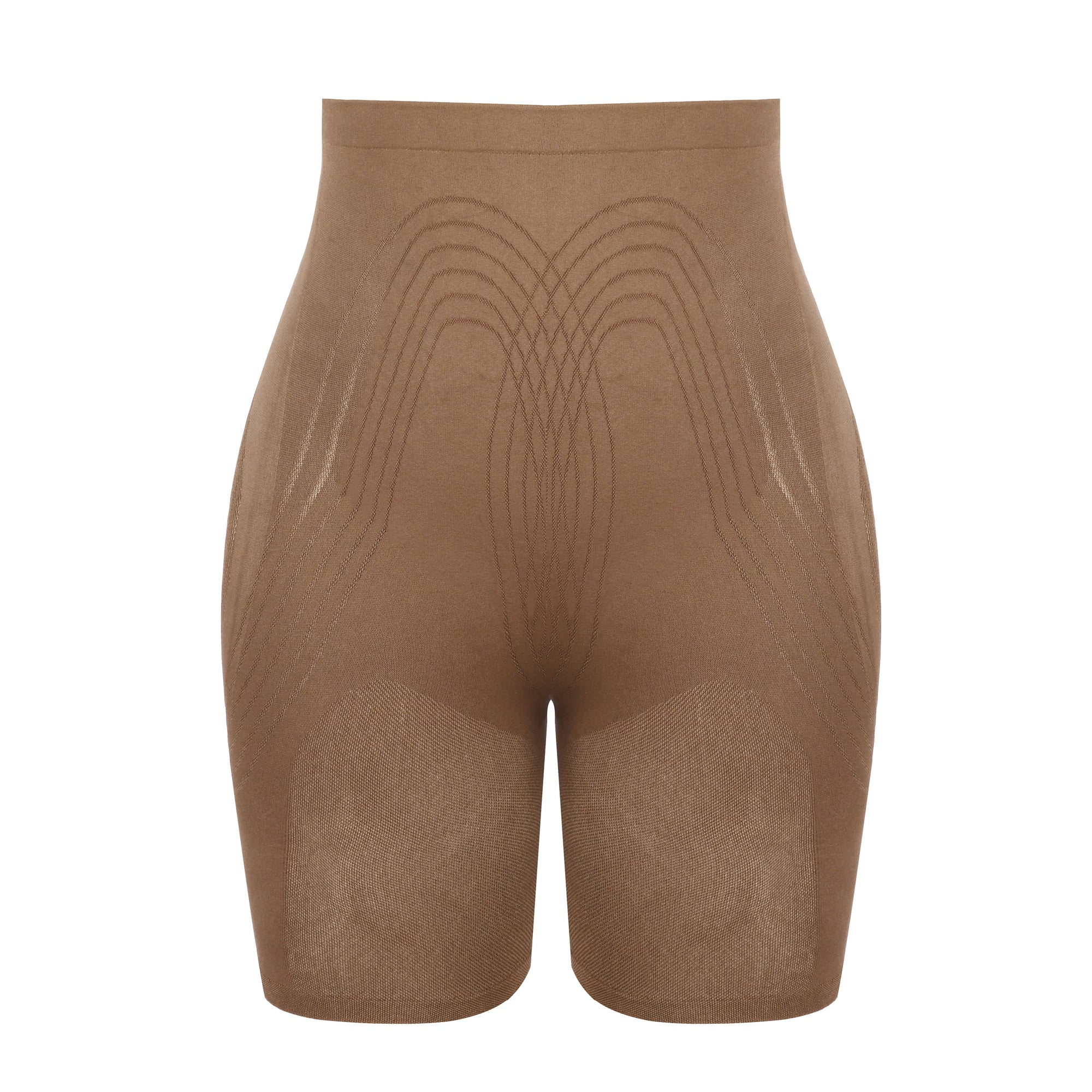 Mesh-Panel Lift Sculpting High-Waist Shapewear Shorts