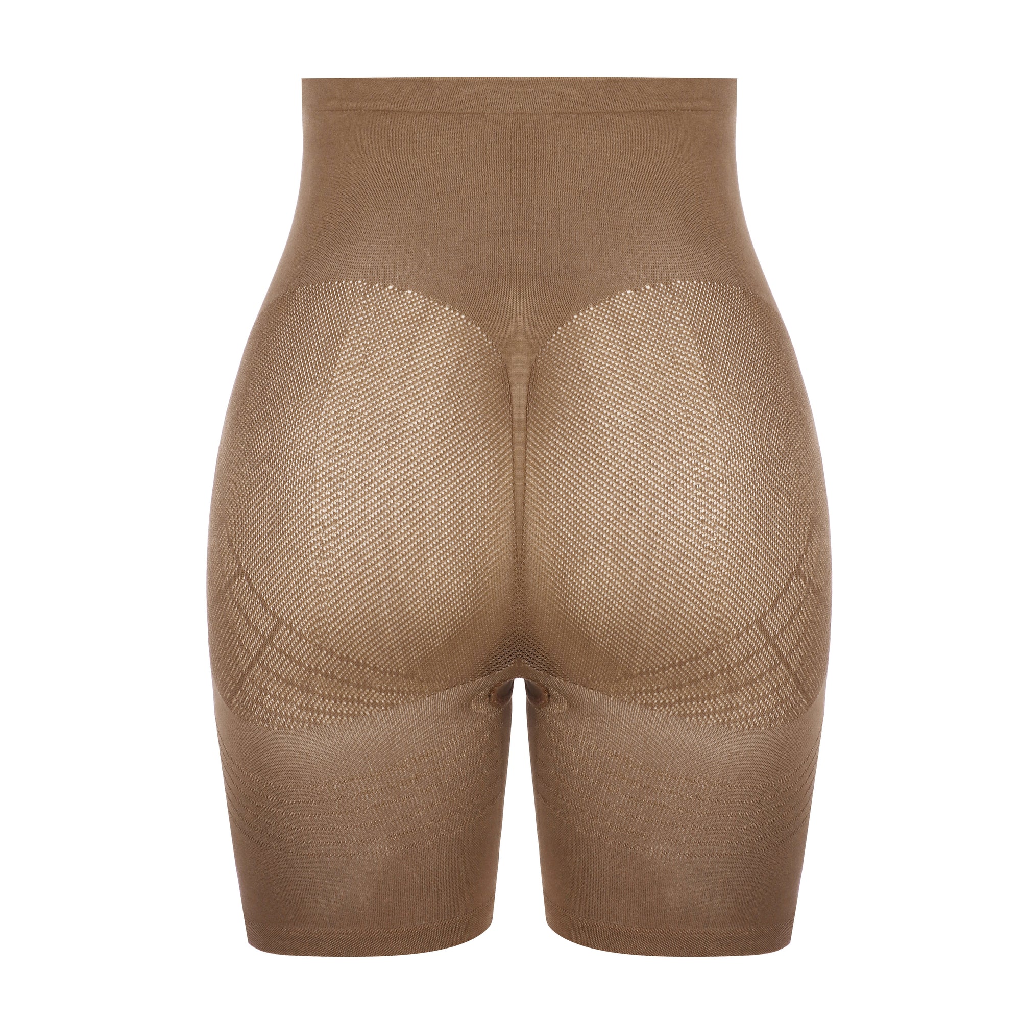 Mesh-Panel Lift Sculpting High-Waist Shapewear Shorts