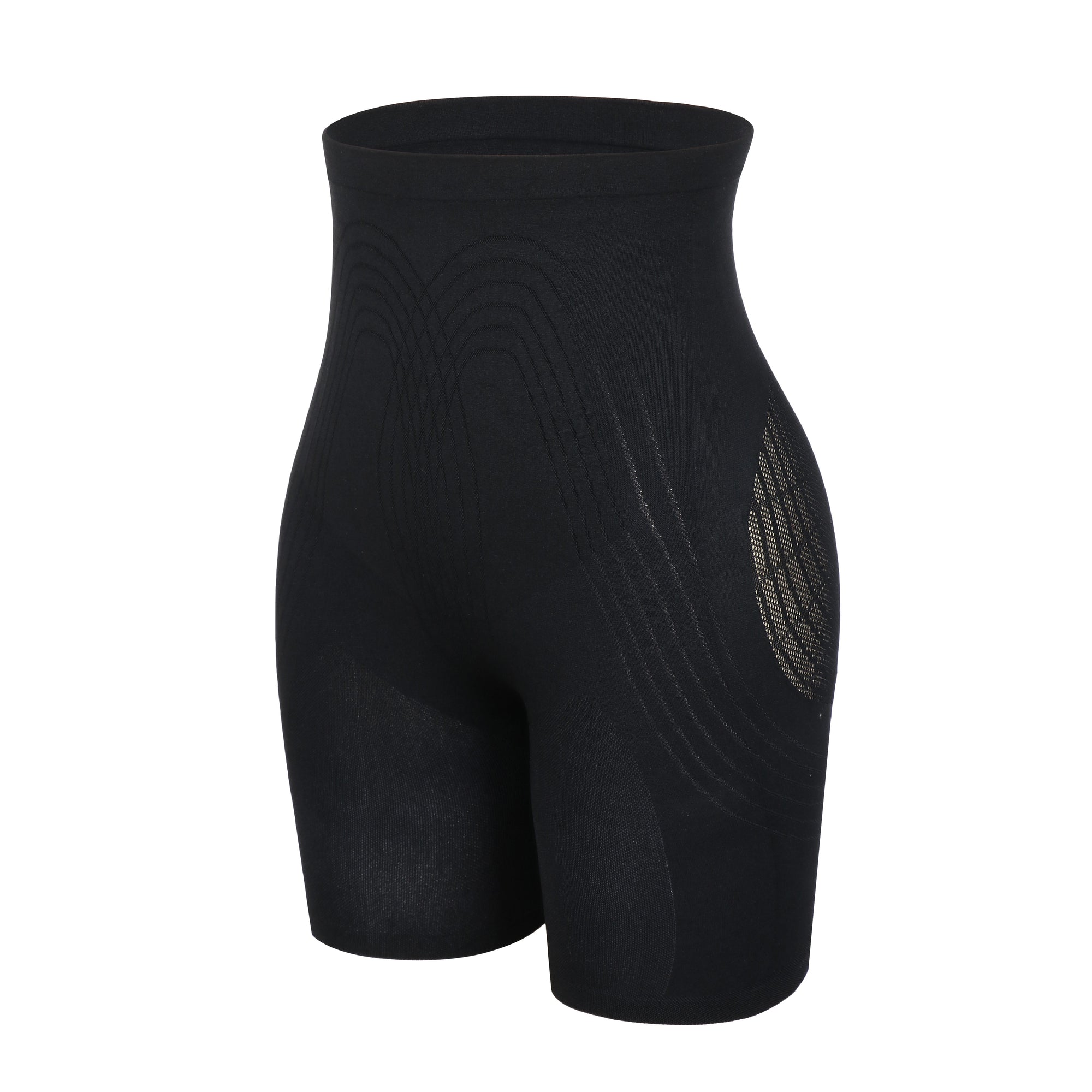 Mesh-Panel Lift Sculpting High-Waist Shapewear Shorts