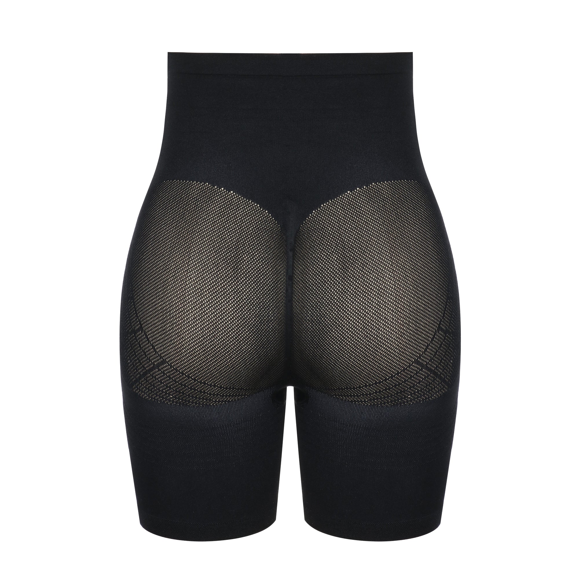 Mesh-Panel Lift Sculpting High-Waist Shapewear Shorts