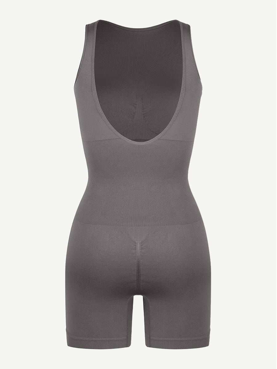 Seamless Sculpting Short Bodysuit with Open Back