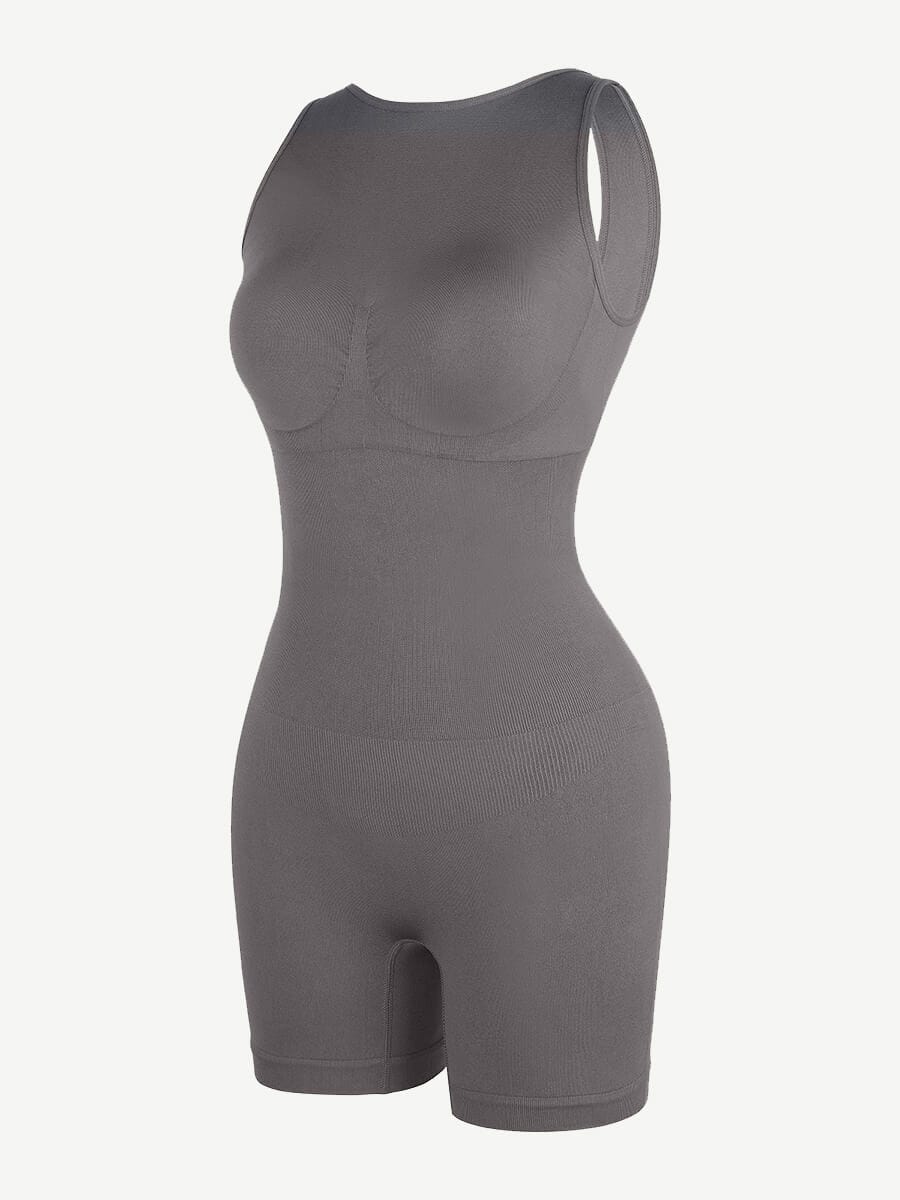 Seamless Sculpting Short Bodysuit with Open Back