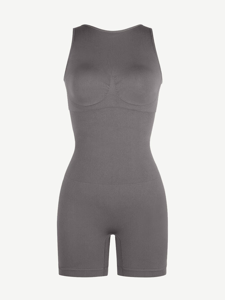 Seamless Sculpting Short Bodysuit with Open Back