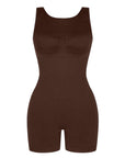 Seamless Sculpting Short Bodysuit with Open Back