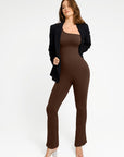 Seamless One-Shoulder Sculpting Full-Length Jumpsuit