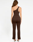 Seamless One-Shoulder Sculpting Full-Length Jumpsuit