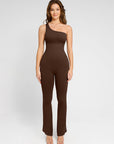 Seamless One-Shoulder Sculpting Full-Length Jumpsuit