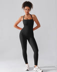 Seamless Sculpting Full-Length Jumpsuit with Cross-Back Straps