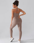 Seamless Sculpting Full-Length Jumpsuit with Cross-Back Straps