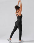 Seamless Sculpting Full-Length Jumpsuit with Cross-Back Straps